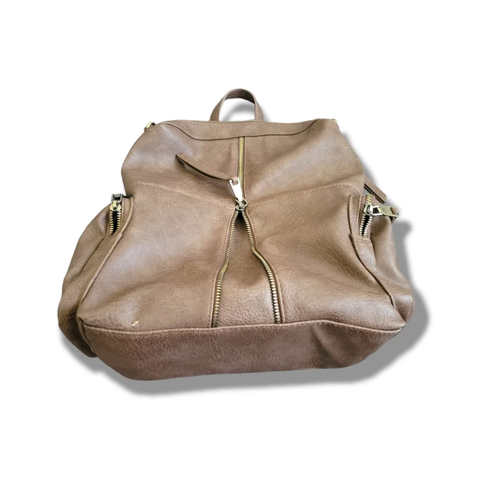 ✨️HP✨️MMS Design Studio | Women's Brown Vegan Leather Backpack (OS) - Picture 4 of 15